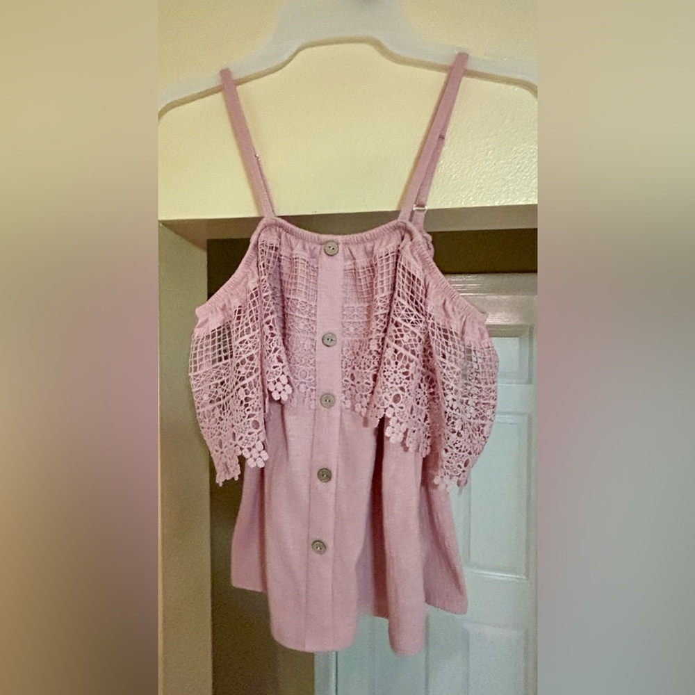 No Boundaries Mauve Ruffled Tank Top